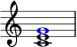 \new Staff { \override Score.TimeSignature.stencil = ##f \time 4/4 \set Score.tempoHideNote = ##t \tempo 1 = 20 << \new Voice { \voiceOne \relative c' { <c e>1 } } \new Voice { \voiceOne \shiftOff \relative c' { \override NoteHead.color = #red g'1 } } >> }