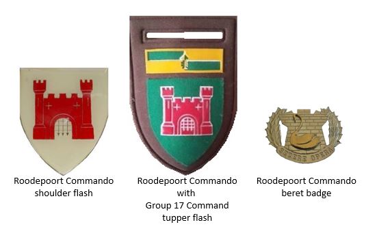 عصر SADF شارة Roodepoort Commando