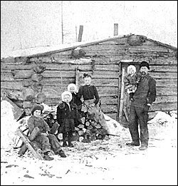كوخ خشبي في مينيسوتا عام 1890