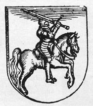 Vytis (Waykimas) في الأطلس Cosmographia Universalis بقلم سيباستيان مونستر، 1544