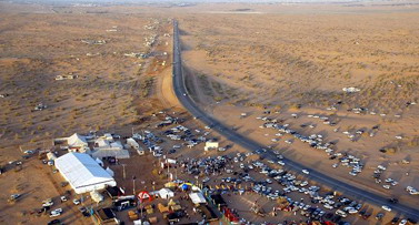 منظر جوي لمهرجان الغدا الصحراوي 2007