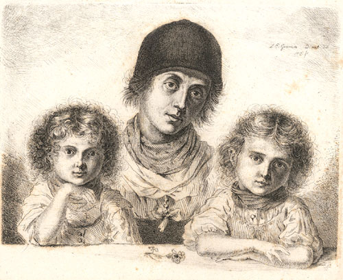 زوجة مزارع من إيغرن مع بناتها (1813)