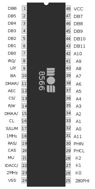 مخطط توصيل MOS 8566 VIC-IIe