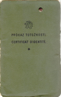 غلاف جواز سفر نانسن، مكتب الشرطة، براغ، 1930
