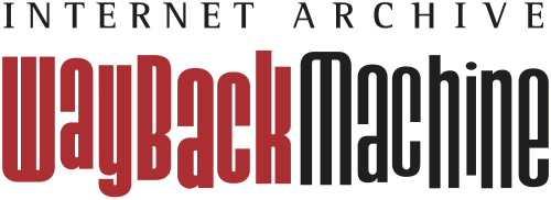 شعار Wayback Machine مع النص: "أرشيف الإنترنت WayBackMachine"