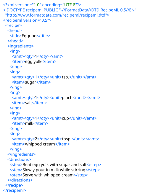 لقطة شاشة لملف XML.