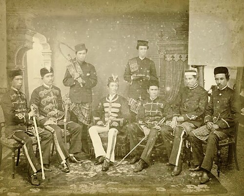 عبد الرحمن الثاني مع حكام آخرين (حوالي عام 1880)