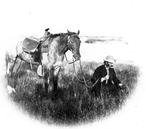 الدكتور هايدن أثناء العمل، مسح عام 1870