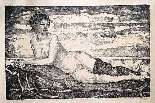 Liegendes Mädchen (Reverie) (1917)