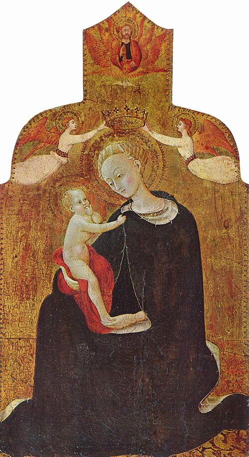 مادونا من رسم ساسيتا، وهي ممثلة متأخرة للأسلوب السييني المميز، 1432-1436