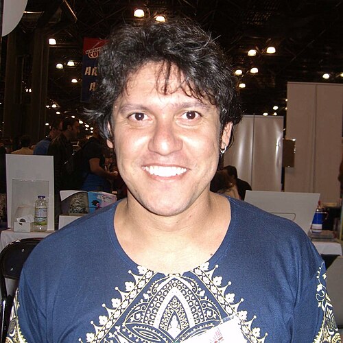 الفنان إيفان ريس، رسام غرين لانترن، في مؤتمر أبريل 2008