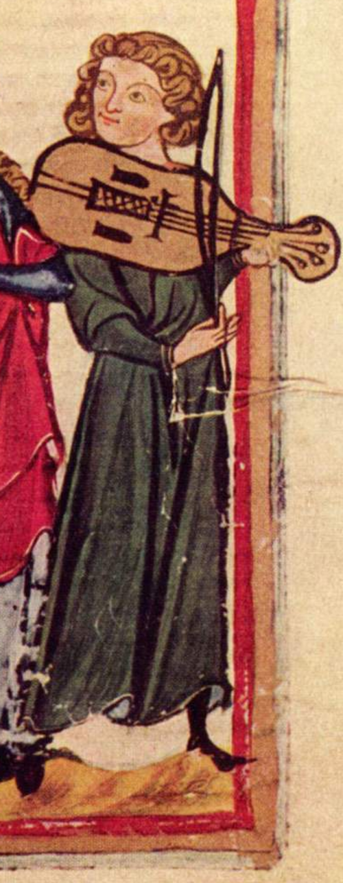Vielle من مخطوطة مانس، جامعة هايدلبرغ، حوالي 1305-1315.