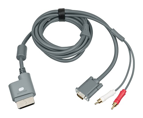 كابل VGA الأصلي (الرمادي) لجهاز Xbox 360