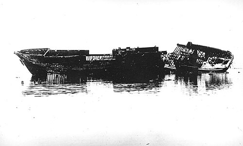 حطام السفينة إس إم إس أدلر، حوالي عام 1938