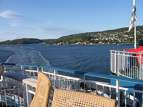 Oslofjord من العبارة أوسلو-كوبنهاغن.