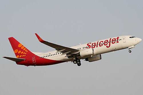 طائرة بوينغ 737-800 التابعة لشركة سبايس جيت