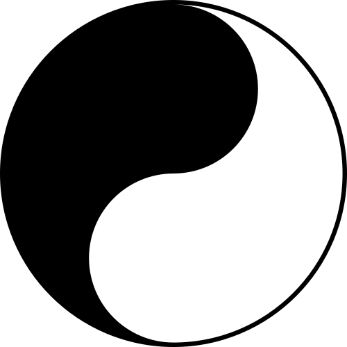 رمز "يين يانغ" أو رمز تاو (بدون النقاط) كما ورد في عام 1964