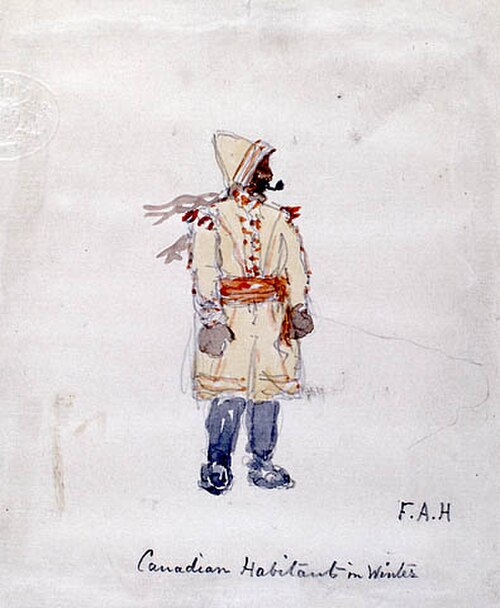ساكن يرتدي ملابس شتوية، بريشة فرانسيس آن هوبكنز (1858)
