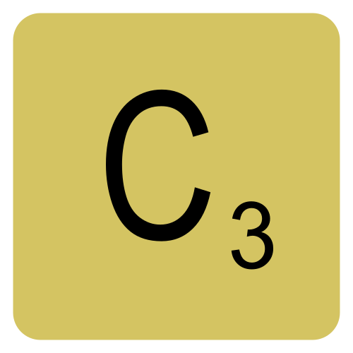قطعة لعبة سكرابل لحرف "C"