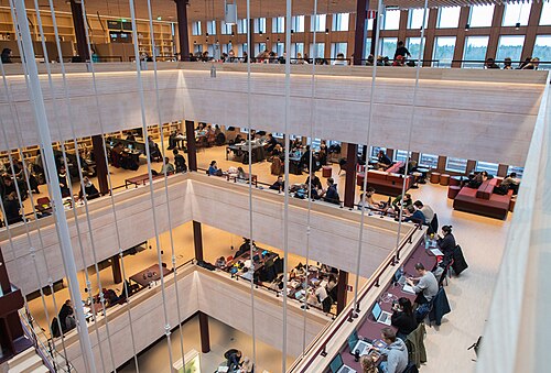 مناطق الدراسة داخل Studenthuset في Campus Valla.