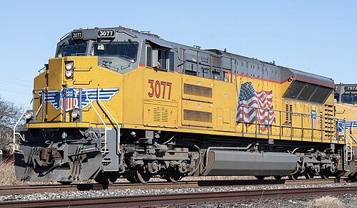 قاطرة يونيون باسيفيك SD70ACe-T4 رقم 3077