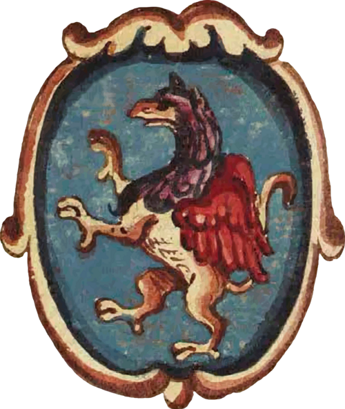 شعار النبالة الخاص بـ Gropa كما هو موضح في عام 1680.