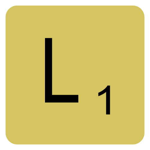 قطعة لعبة سكرابل لحرف "L"