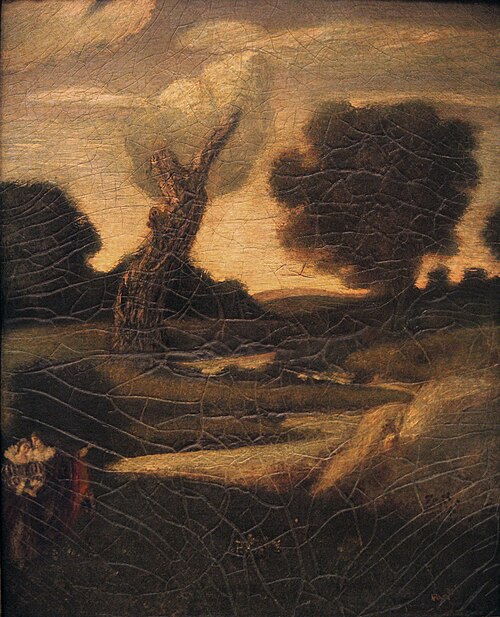 غابة آردن (1888 - 1897، ربما أعيد رسمها عام 1908). زيت على قماش، متحف متروبوليتان للفنون، مدينة نيويورك.