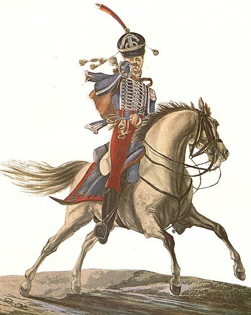 زي جندي من فوج فرسان سومي الأول، 1812، رسم ليف كيل