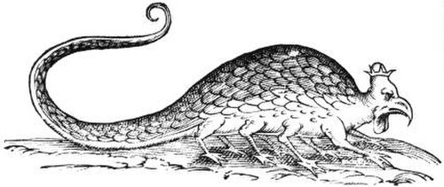 البازيليسق من Serpentum، et draconum historiae libri duo (1640)