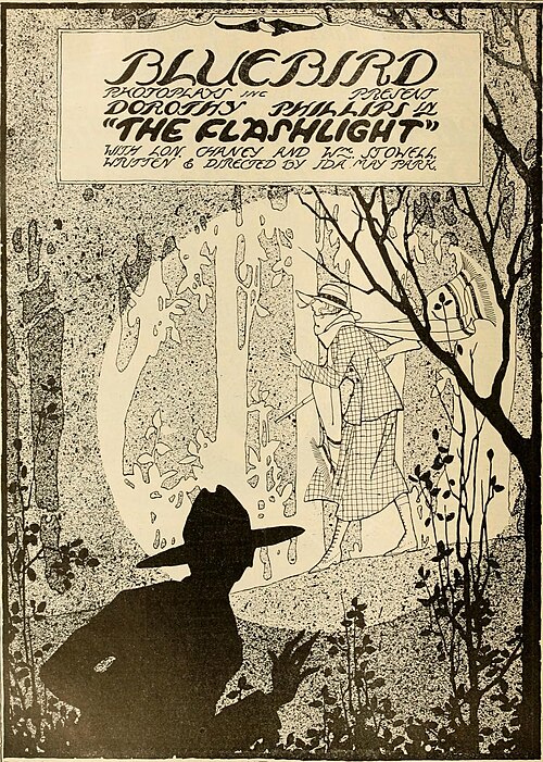 إعلان لفيلم المصباح اليدوي (1917)