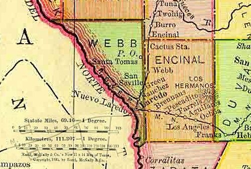 خريطة مقاطعتي ويب وإنكينال عام 1895