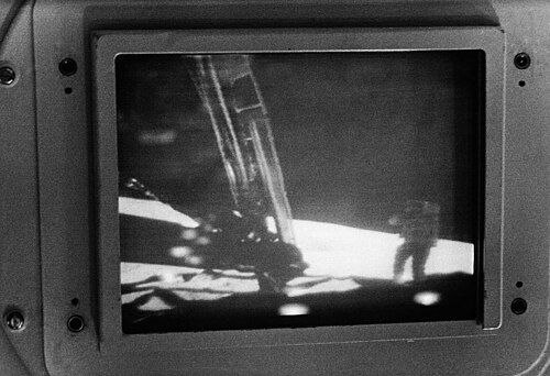 صورة عالية الجودة لصورة SSTV المستلمة من أبولو 11 في محطة تتبع هانيساكل كريك