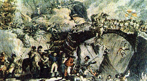 سوفوروف يعبر جسر الشيطان. روبرت بورتر (توفي عام 1842).