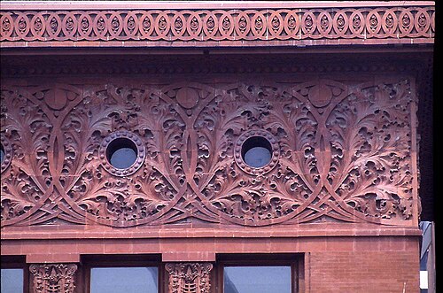 Windows of the Wainwright Building in St. Louis, Missouri, by Louis Sullivan (1891)