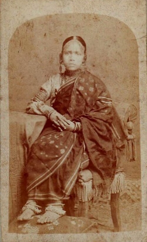 فتاة بنغالية ترتدي بلوزة بأكمام طويلة (1880)