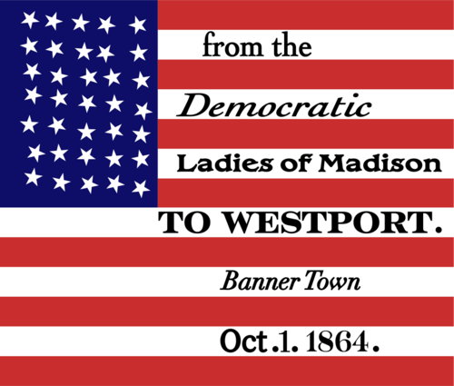 Digital remake of the flag given to the Democratic Party of Westport, Wisconsin