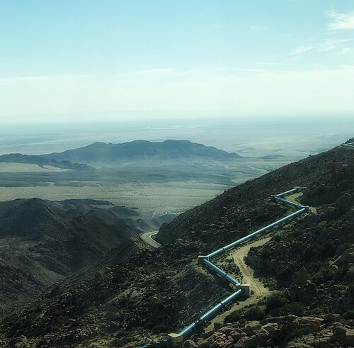 صورة لوادي إمبريال التقطت من الجبال في باجا كاليفورنيا.