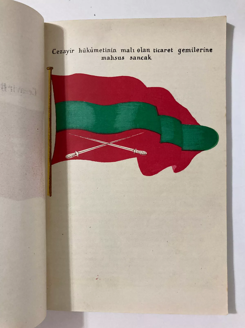 علم تاجر الجزائر في مجلة البحرية العسكرية التركية حول تاريخ الجزائر وأعلام القرصنة 1930، بقلم علي حيدر أمير