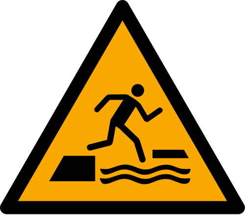 W068 – Falling into water when stepping on or off a floating surface