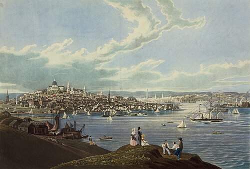رسم تخطيطي للمدينة ومبنى الولاية يعود لعام 1841