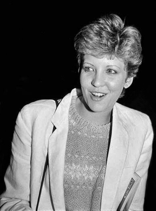 صورة فوتوغرافية بالأبيض والأسود لنانسي ألين عام 1984
