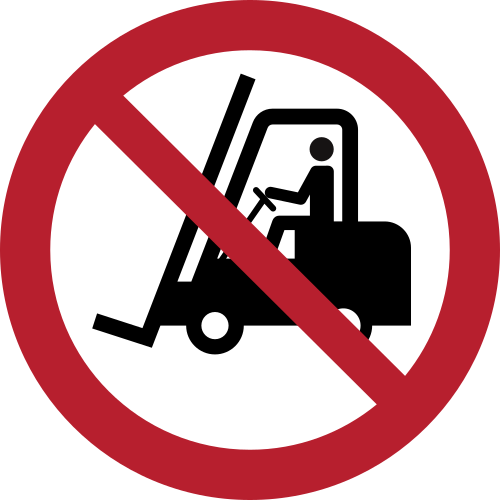 P006 – No access for forklift trucks and industrial vehicles