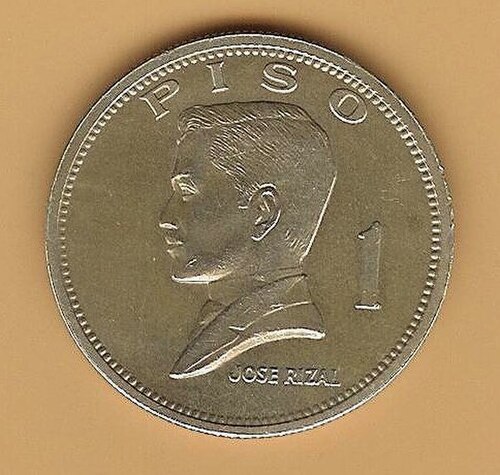 ريزال على الوجه الأمامي لعملة بيزو فلبينية صدرت عام 1970