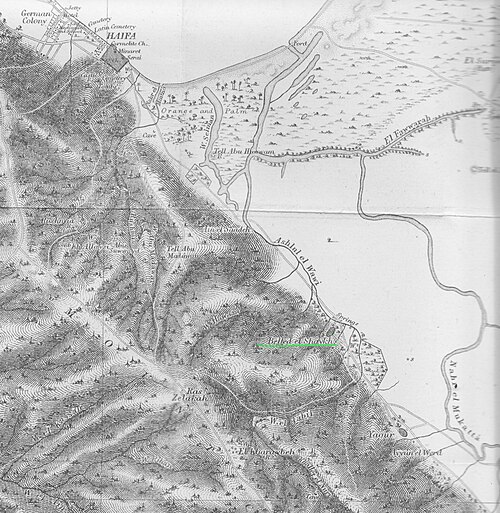 خريطة صندوق استكشاف فلسطين. 1875