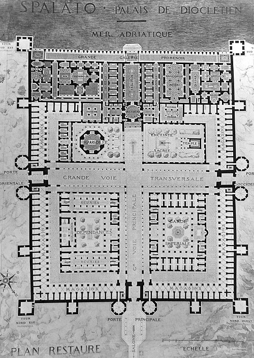 قصر دقلديانوس، التصميم الأصلي