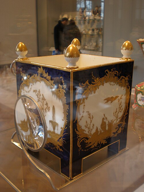 جاردينير (وعاء نبات)، خزف فينسين، فرنسا؛ 1750–53