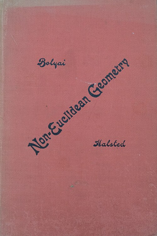 نسخة عام 1896 من كتاب بولياي "العلم المطلق للفضاء، بغض النظر عن صحة أو خطأ بديهية إقليدس الحادية عشرة (التي لا يمكن تحديدها مسبقًا)".