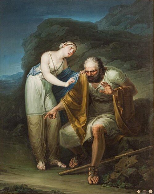 Edipo y Antigona لخوسيه ريبليس (حوالي 1800)