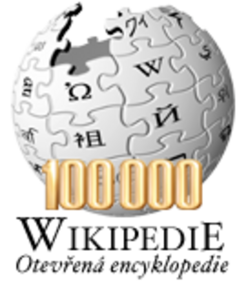100,000 مقالة على ويكيبيديا التشيكية (2008)